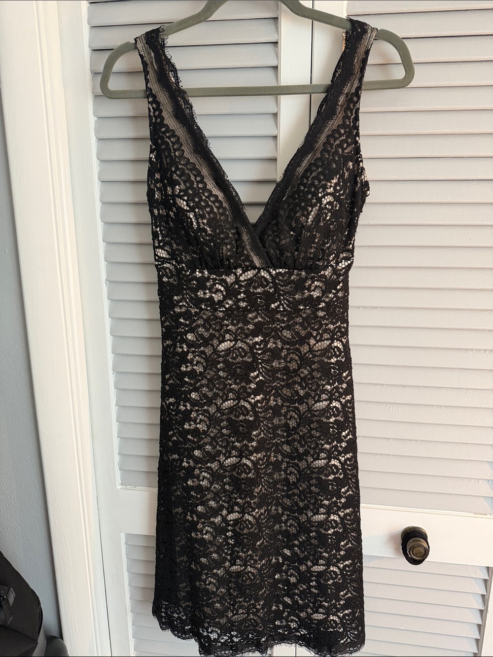 White House Black Market Black Lace Chemise